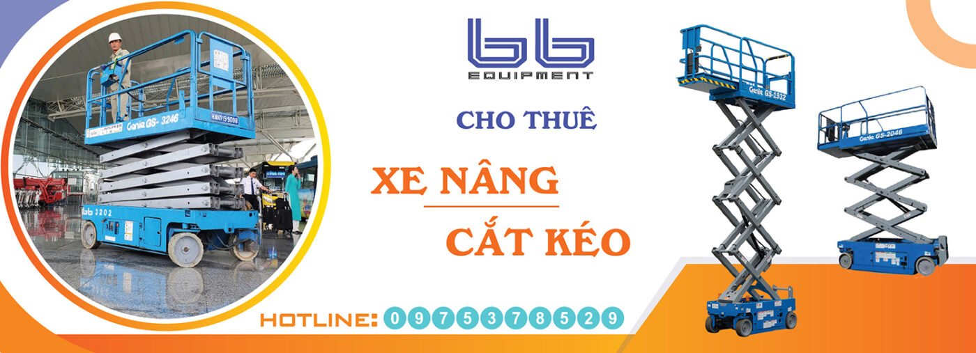 Cho thuê xe nâng người dạng cắt kéo BB Rental